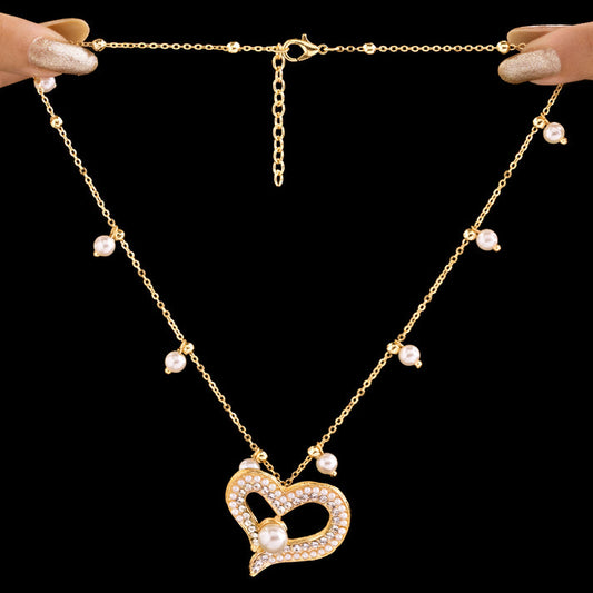 PRANJO Anti-Tarnish Crystal Heart Necklace
