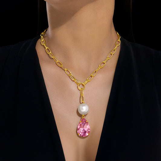 PRANJO Anti-Tarnish Crystal Necklace